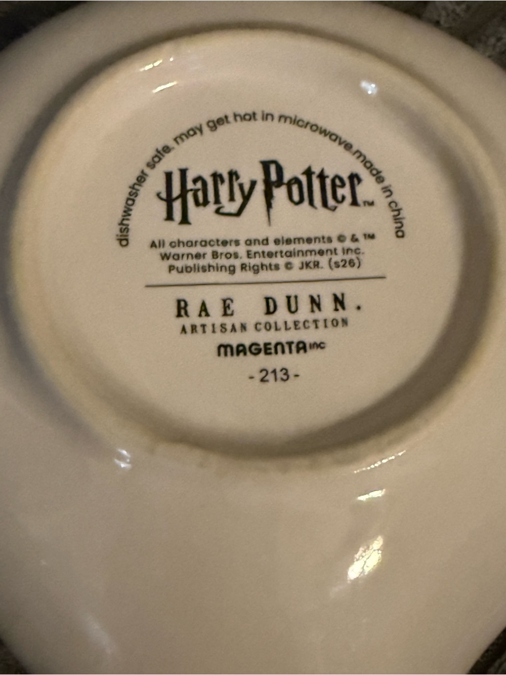 Rae Dunn x Harry Potter White Ceramic Spoon Rest w/ Dark Mark Design NWT - Picture 4 of 6